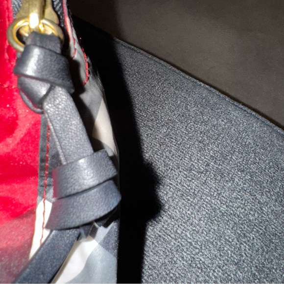 Authentic Burberry Pouch Zip Top Nova Check Red Item # 815012 - Picture 3 of 5